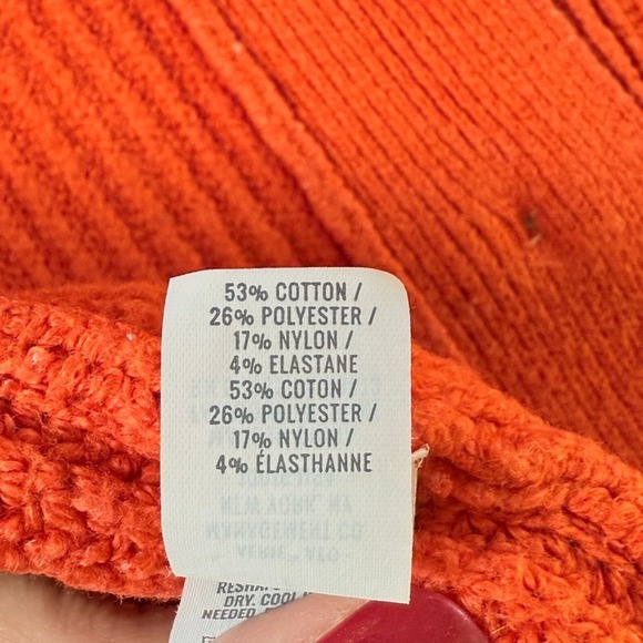 Aerie Oversized Cardigan‎ Sweater Womens Small Orange Academia Boyfriend Fall - Picture 9 of 12